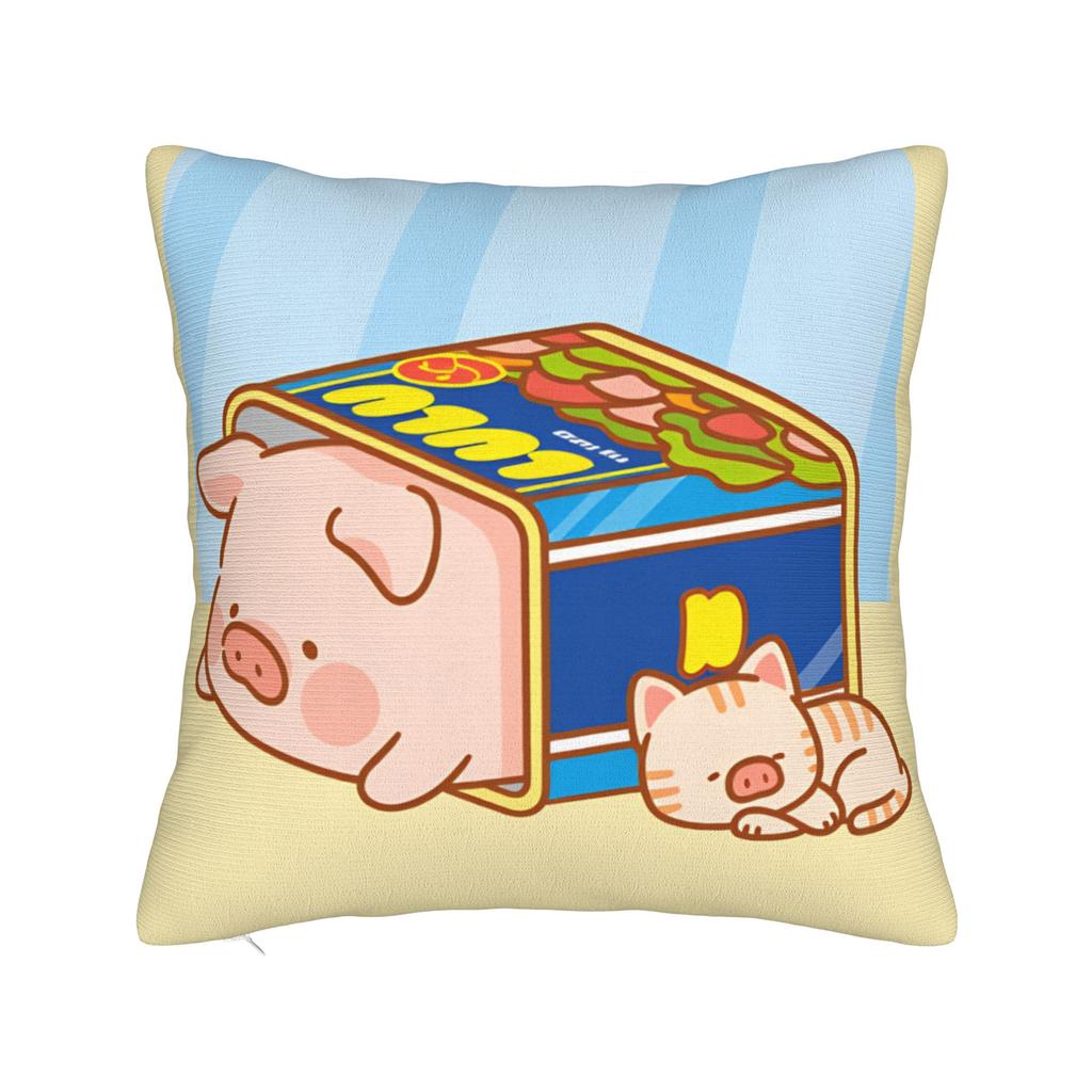 Cartoon L-Lulu Pig  Pillow Case  Soft Pillow Cover Kawaii Cushion Cover For Living Room Bed Chair