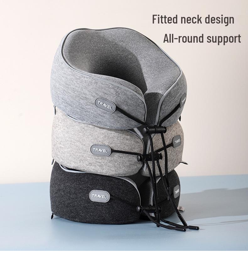 U-Shaped Memory Foam Travel Neck Pillow - Portable Support for Car, Plane & Rail