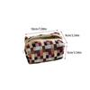 Retro Plaid Makeup Bag for Women Multicolored Plain Cosmetic Case Women Travel Organizer for Skincare Essentials Case