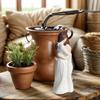 1 Piece of Nordic-Style Simple and Elegant Mother-Daughter Figurine, an Artistic Sculpture Expressing Family Affection for the Living Room or Study,