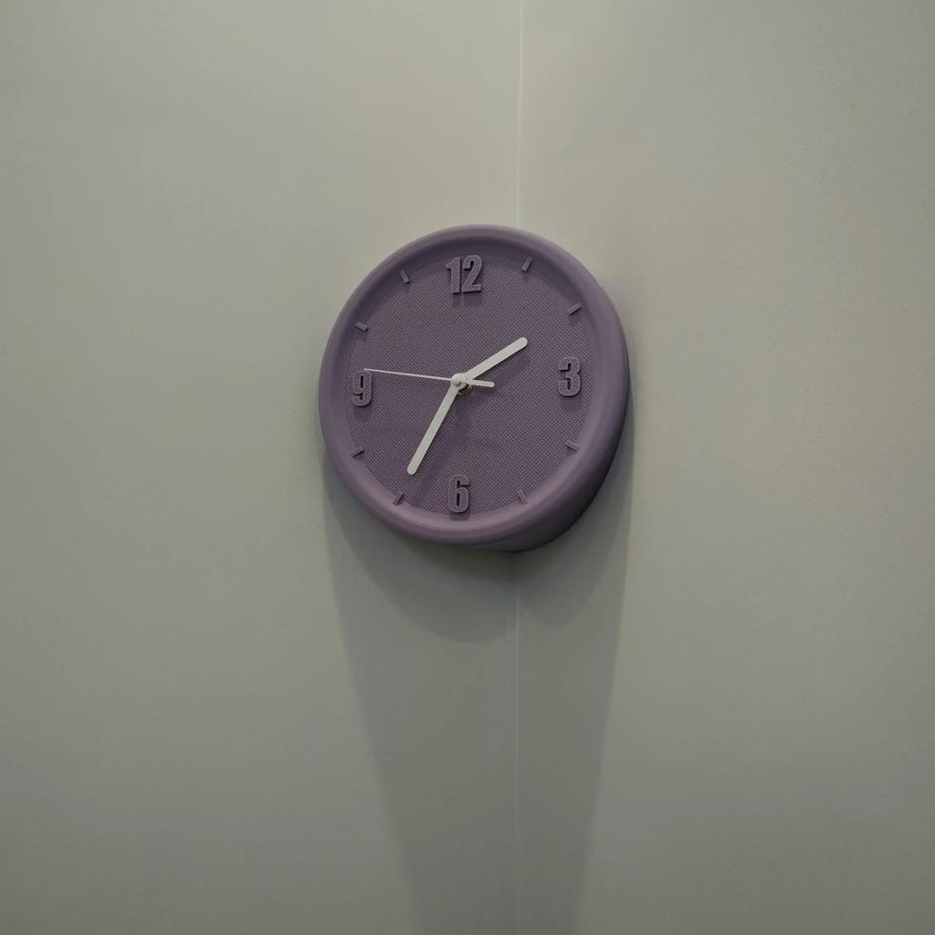 8inch Silent Wall Clocks Creative Non-Ticking Punch-Free Corner Wall Clock Bedroom Technology Luxury Art Home Decoration