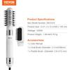 VEVOR Hair Dryer Styler, Ionic Hair Dryer Brush, 110,000RPM High-Speed Hot Air Styler with Oval & Paddle Brush