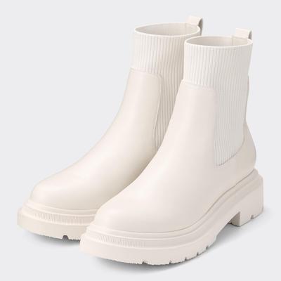 Sockenstiefel mit Rippstrick