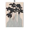 Abstract Line Woman Leaf Vase Boho Posters And Prints Canvas Painting Nordic Aesthetics Wall Art Pictures Living Room Decor
