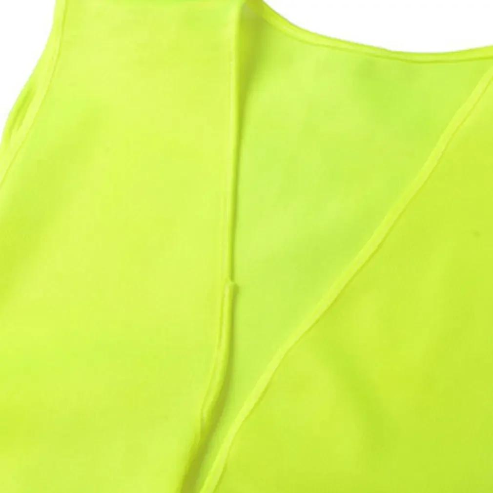 Car Reflective Safety Vest High Visibility Yellow for Traffic Running Cycling Outdoor Sports