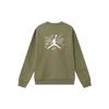 Jordan Essentials Logo Printed Crewneck Fleece Sweatshirt Men Sweatshirt Olive-Green FV8451222