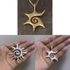 Bohemian Sun Pendant Necklace With Geometric Alloy Chain For Women