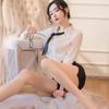 Sexy Lingerie Sexy Tight Milk Hip Secretary OL Uniform Female Teacher Chiffon Secretary Seduction Suit Nightclub
