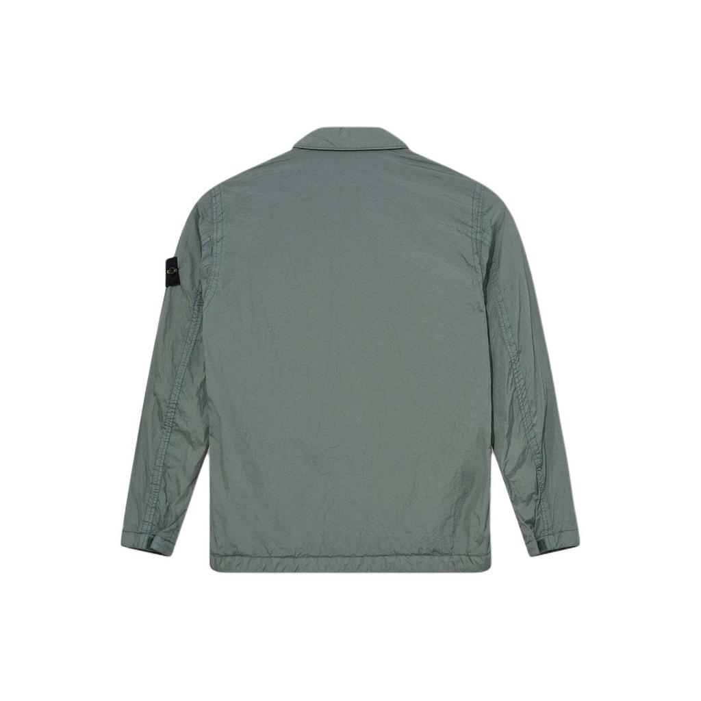 STONE ISLAND Long Sleeve Zip Collar Jacket With Chest Pocket Men Jacket Sage 791510723-V0055