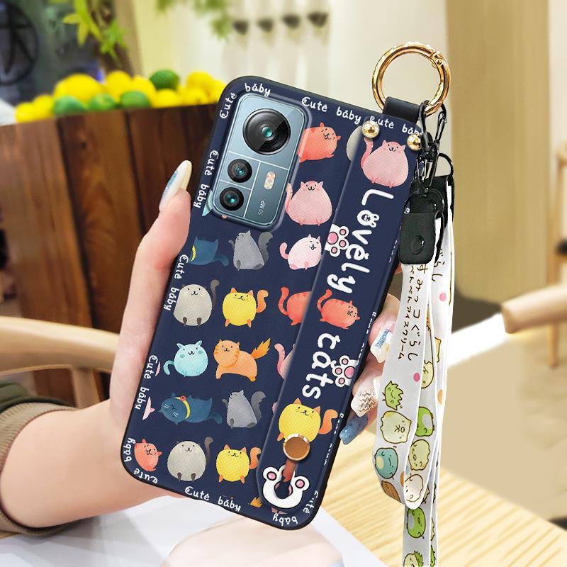 Wrist Strap Kickstand Phone Case For Blackview A85 Cartoon Soft case Dirt-resistant Durable Wristband Cute Anti-knock