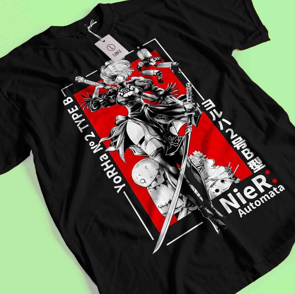 

Футболка Nier Automata YoRHa 2A Футболка 2B 9S Футболка Эмиль Аниме Каин Девола Вайфу M