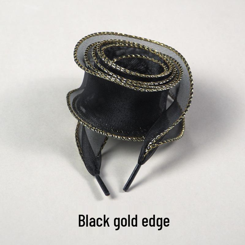 Fairy Wave Silk Chiffon Curly Shoelaces for German Trainers and Air Force One - Canvas Rope, 1 Pair