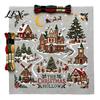 Christmas Art And Craft Projects Cross Stitch Kit, Winter Holiday DIY Embroidery Xmas Starter Kit for Adults Tree Adults, Home Decor Threads Tools