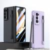 Luxury Armor Case for Honor Magic V2 Matte with Pen Skin Feel Transparent Screen and Solid Color Back Shockproof Hard Plastic Cover