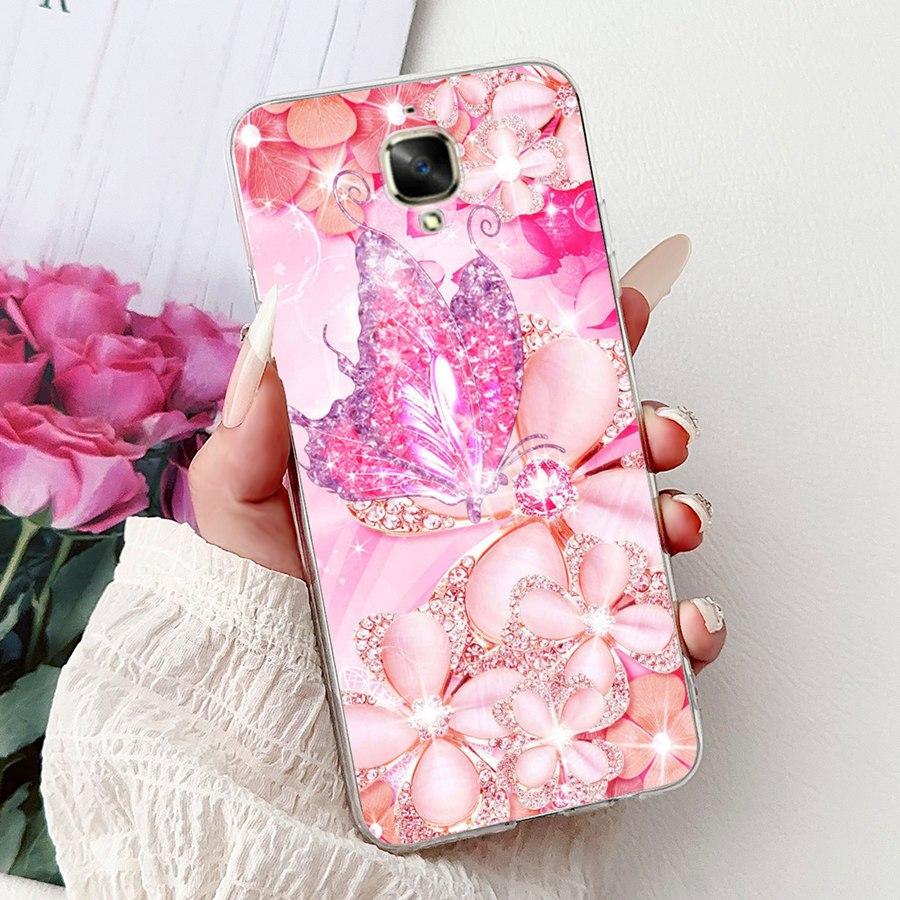 For OnePlus 3T Nord 3 5G Case Butterfly Flower Soft Silicon TPU Phone Cases For One Plus3 3 T Nord3 5G Cover