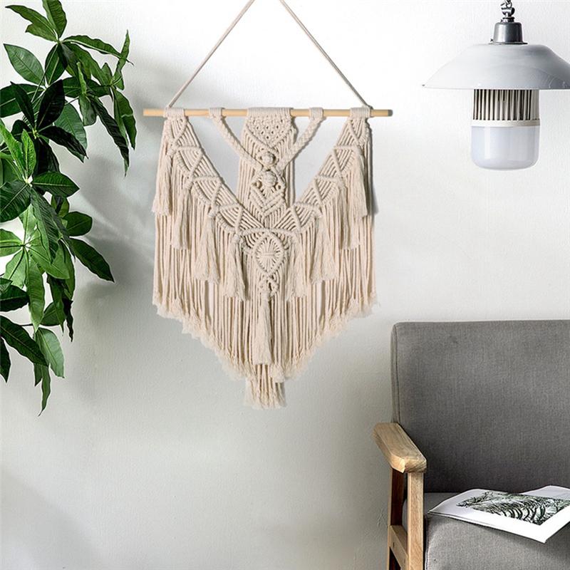 AEE4-Wall Hanging Home Decor Chic Woven Decor For Bedroom Living Room Apartment Dorm Gallery-Perfect Handmade Christmas Gift