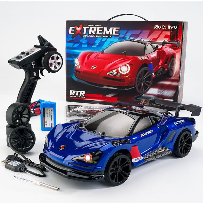 

4WD Drift Car RC Drifting Proportional 2 Types of Independent Birthday Gift for Boys 116 SCY-16301, 35KM/H High-Speed Car, Performance, 2.4GHz, синий
