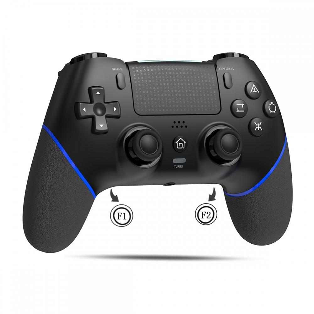 

Контролер PS4 [2024 Gold ummer New Edition] Контролер Onefun P4 великої ємності 1000 мАг Кнопка «Назад» включено Функція макросу Функція Turbo Auto Fire