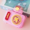 Plastic Straw Water Cup Sealed Design Water Bottle Portable Cartoon Camera Cup  Outdoor Activities