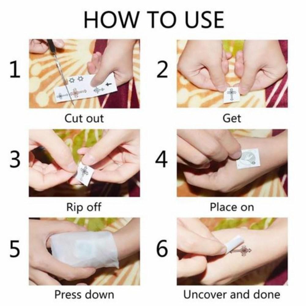 Henna Tattoo Sticker Tattoo Temporary Colorful Flower Water Transfer Waterproof Body Art Decoration Decal, 1 Piece