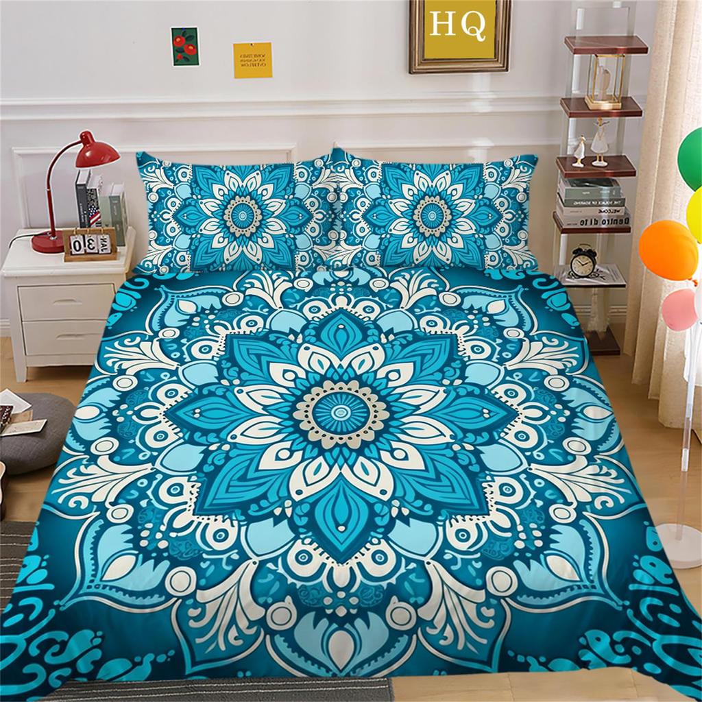 3D Digital Printing Bedding Set Bohemian Datura Quilt Cover Pillow Case Home Bedding Set AU/EU/US Full Size Single/Double Bed