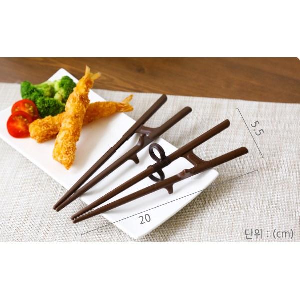 Edison Adult Chopsticks Left Hand, Brown, 2 Pieces, Korean Popular Tableware