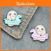 Charming Cartoon Sloth Enamel Pin In Mint Green Ideal For Stylish Lapel Accessories