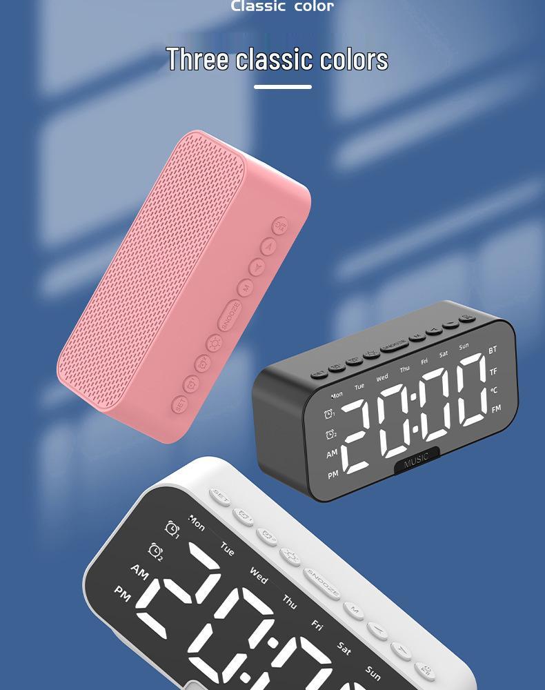 Cross-Border Multifunctional Bluetooth Speaker with Clock & Temperature Display