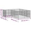 VidaXL Parc pour Chien 12 Panneaux, Cage pour Chien avec Porte, Enclos pour Chiens, Maison pour Animaux de Compagnie, Noir 3209558