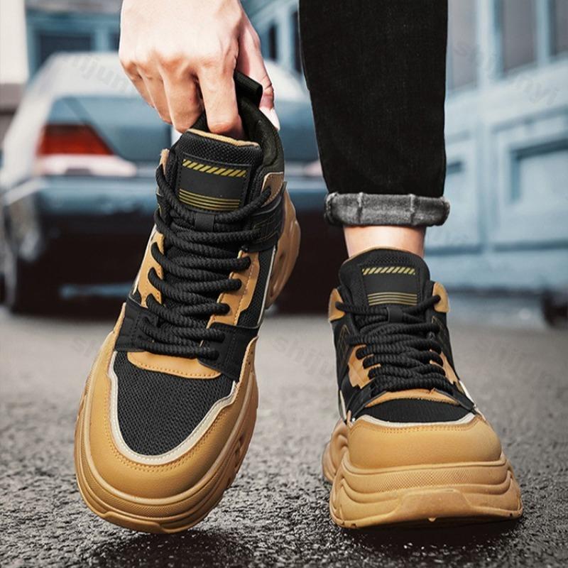 Fashion 2025 Autumn Men's High Top Fashion Versatile Thick Sole Short Boots British Style Comfortable Non Slip Casual Chunky Ankle Boots