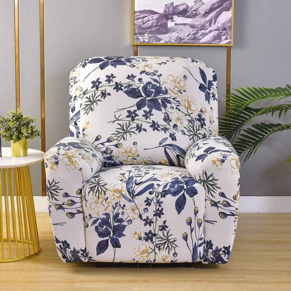 Elastic All-inclusive Sofa Recliner Cover, Printed Four-season Universal Function Single Sofa Cover