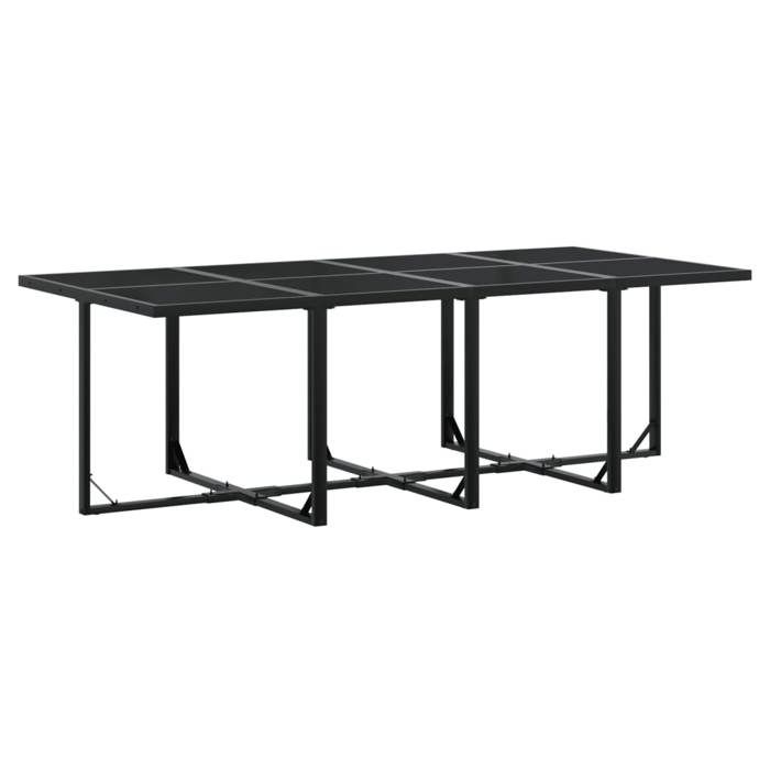 VidaXL 13 Pcs Garden Dining Set Black Wicker 3295055