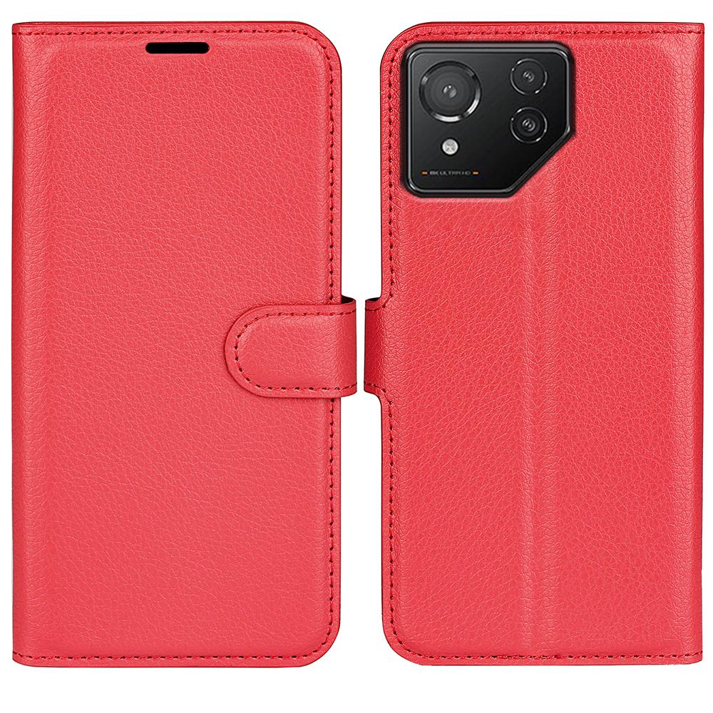 For Asus ROG Phone 8 5G/Phone 8 Pro 5G Case PU Leather Litchi Texture Flip Wallet Phone Cover