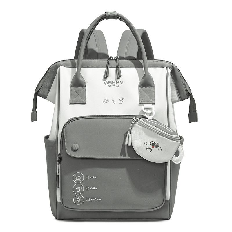 

In Spired Mini Backpack For Girls With Oxford Fabric For Casual Travel сірий колір