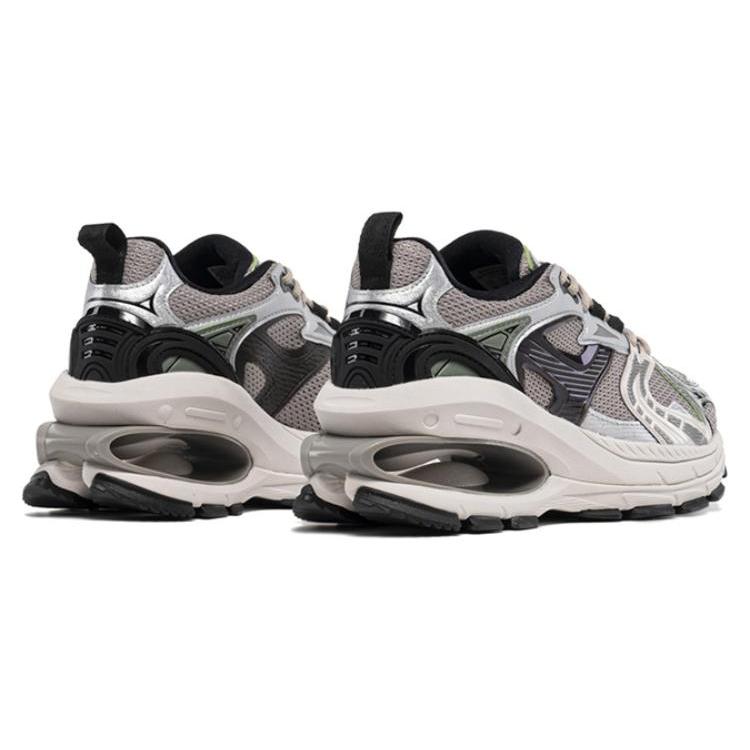 Li Ning Project* Dämpfung, Abriebfest Niedrig geschnitten Klobige Sneaker Damen Grau Schwarz AGCT134-2