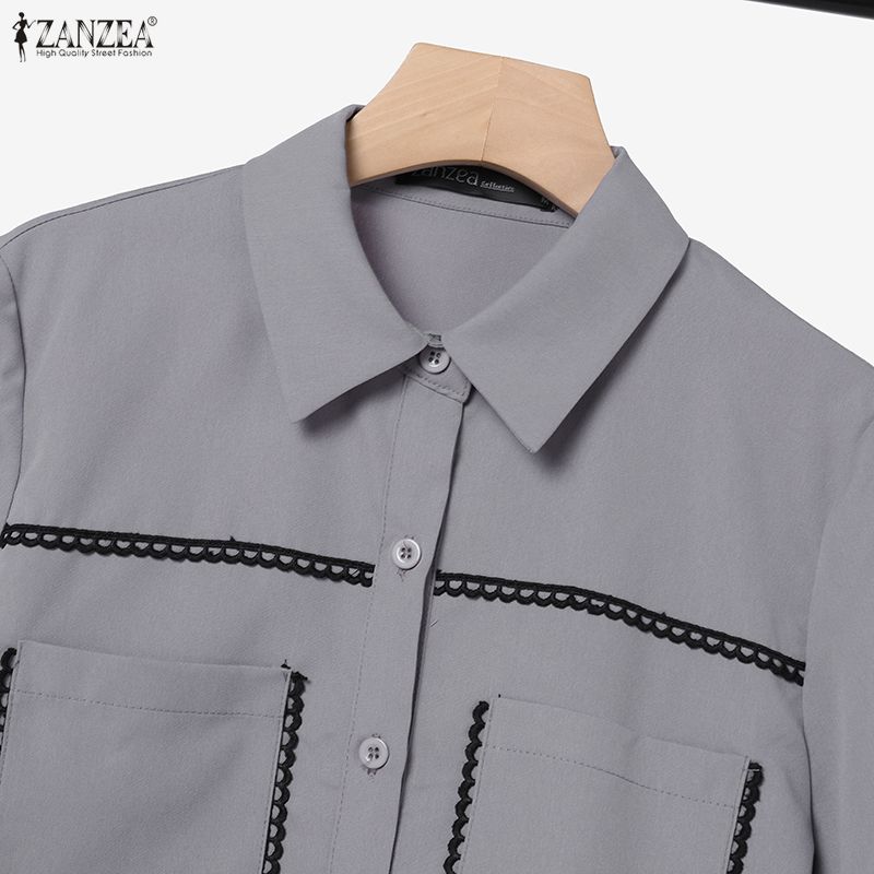 ZANZEA Women Short Sleeve Blouse and Long Skirts Summer Two Piece Suit Sets