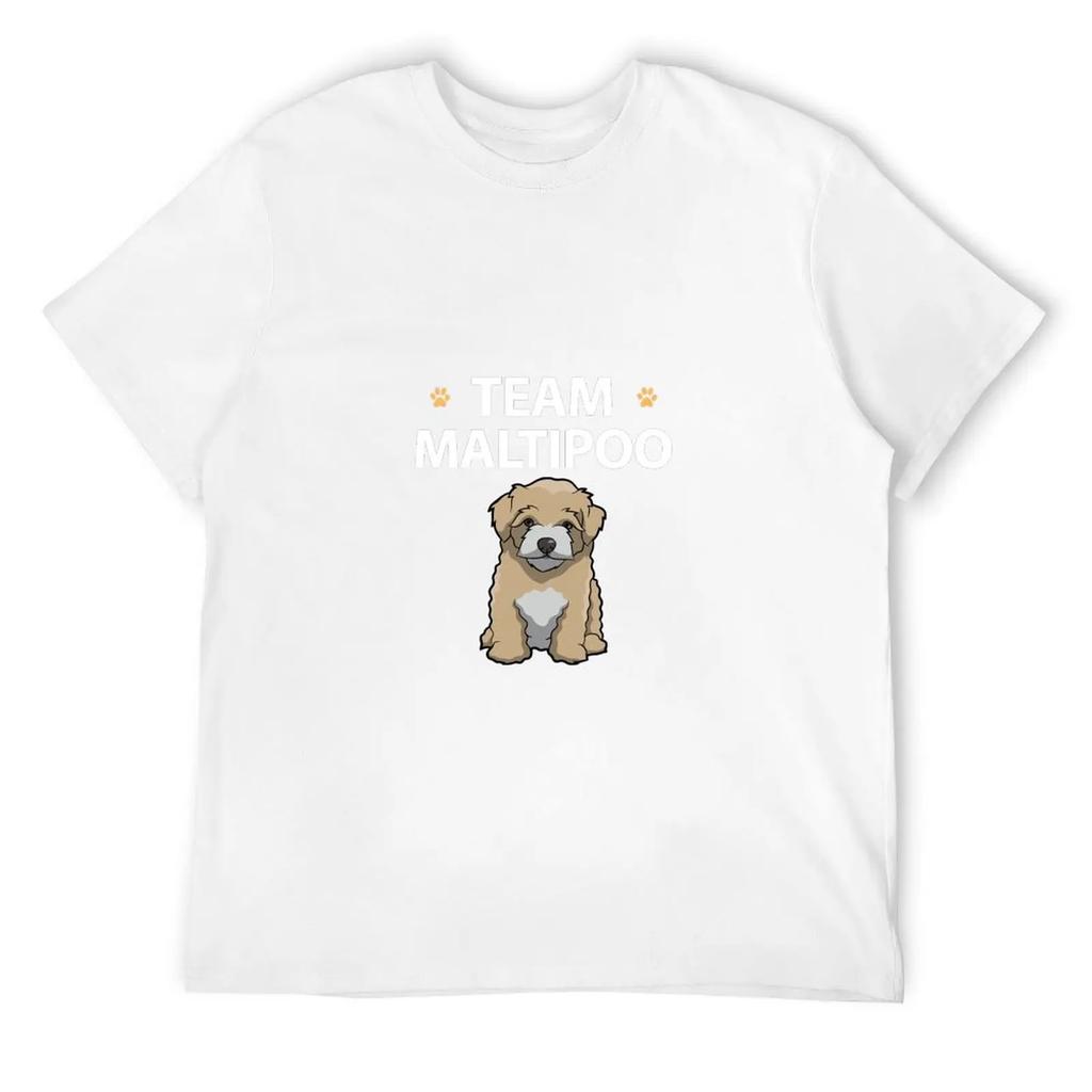 Team Maltipoo T-Shirt Oversized Graphic Tee Anime Figures Mens Clothes