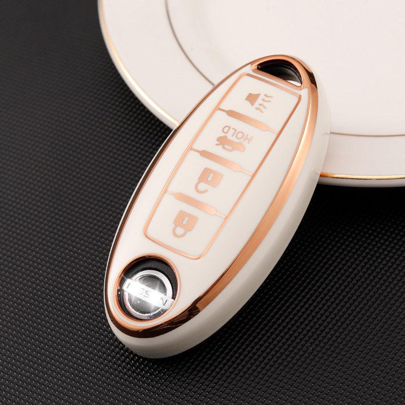 Gold Edge Key Case for 2022 Nissan Sylphy & 14th Gen Cima
