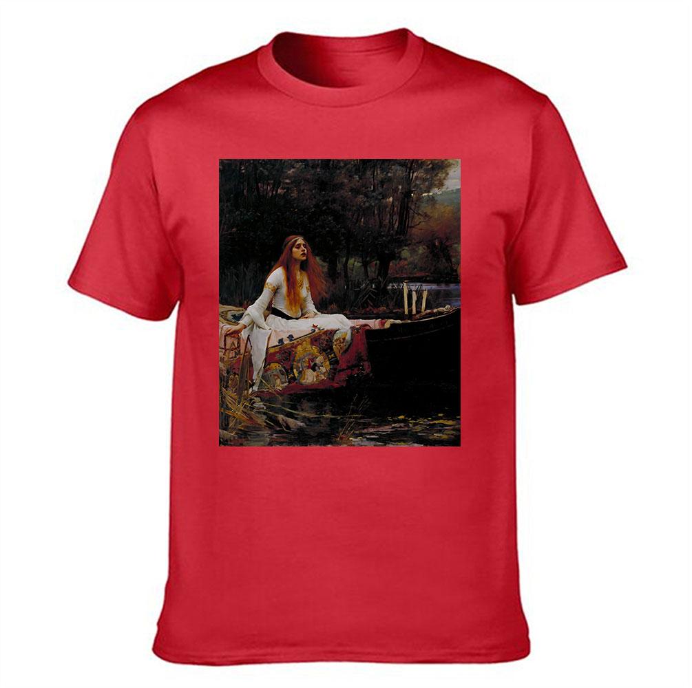 Unisexs Cotton TShirt Dark Anime Style Blue Rose Kanji Print Gothic Aesthetic Casual Tee