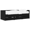 Daybed with Drawers Black Oak Engineered Wood