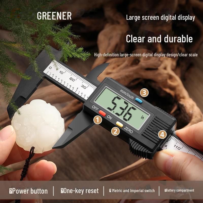 Green Forest High-Precision Electronic Vernier Caliper for Jewelry and Craft Measurements