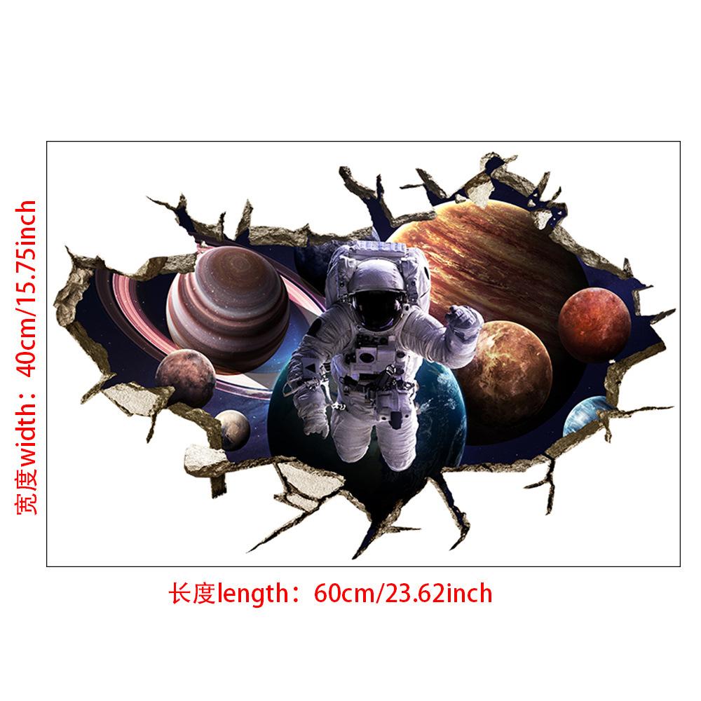 3D Self-adhesive Tearable Wall Starry Sky Universe Planet World Ceiling Living Room Decorative Wall Sticker