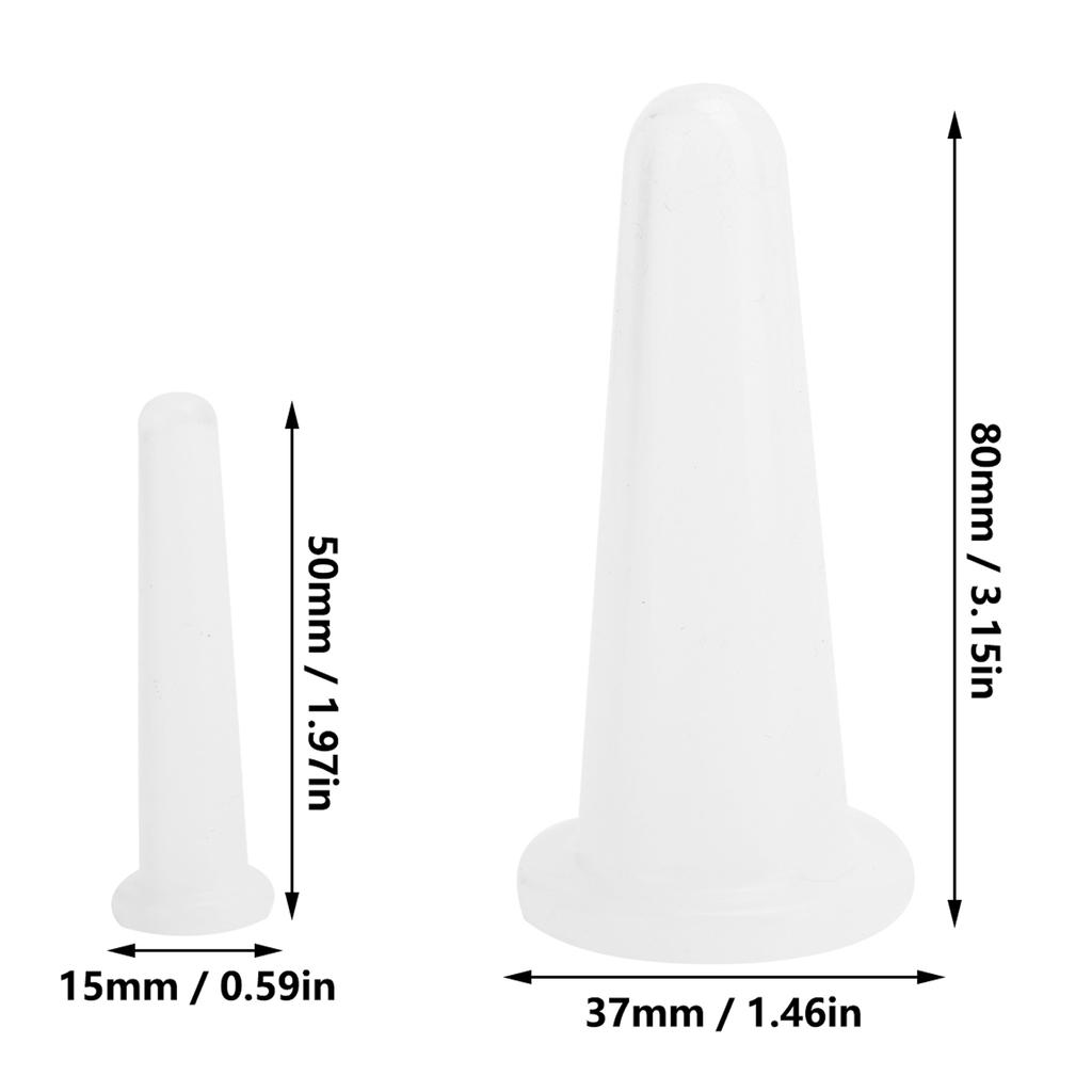 4Pcs Silicone Massage Cup Moisture Absorption Jar Face Cupping Cup Body Health Care