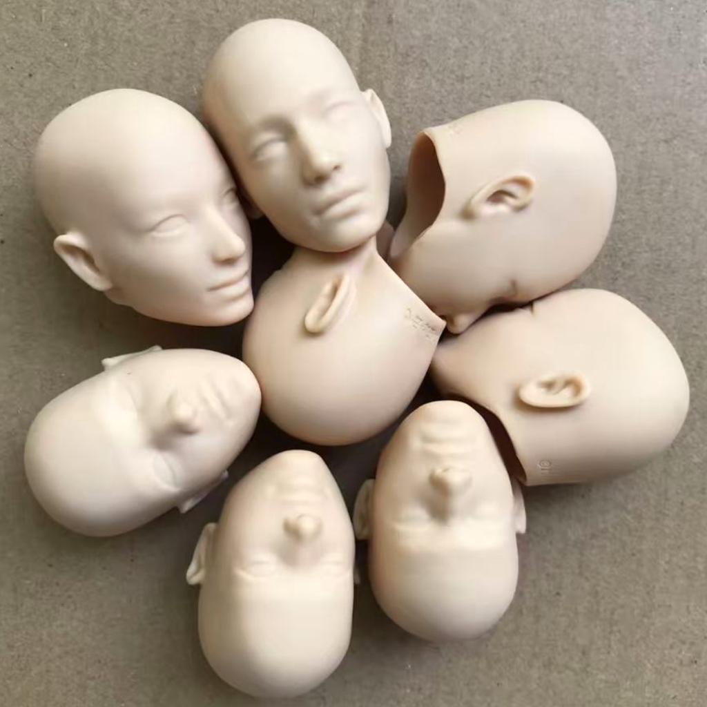 MENGF YUNYI 1/6 Чоловіча лялька Лисі голови з невеликими дефектами для DIY малювання, практики макіяжу, білі, рожеві, бежеві, частини ляльки солдата