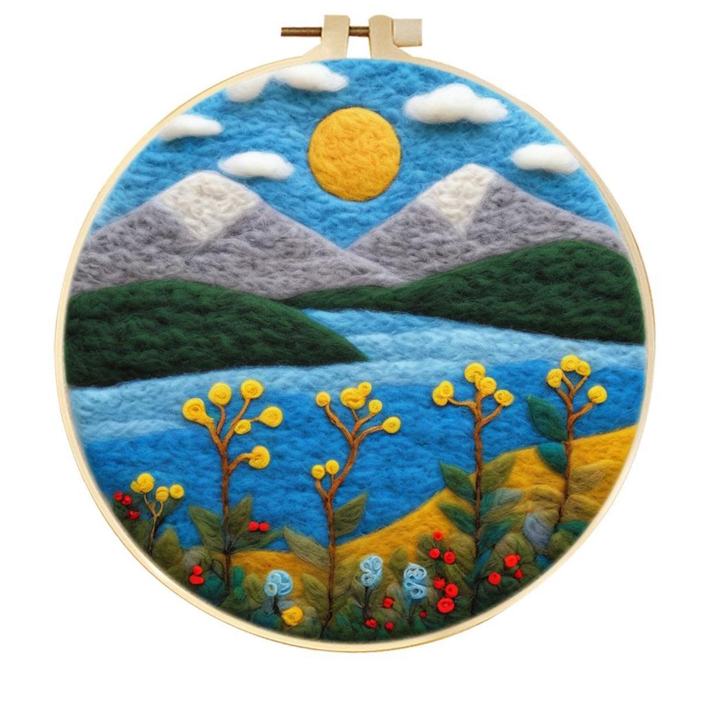 Kit Pittura Feltro ad Ago Personalizzato Fai da Te in Lana Pittura ad Ago Fatta a Mano per Decorazioni per la Casa Artigianato Regalo
