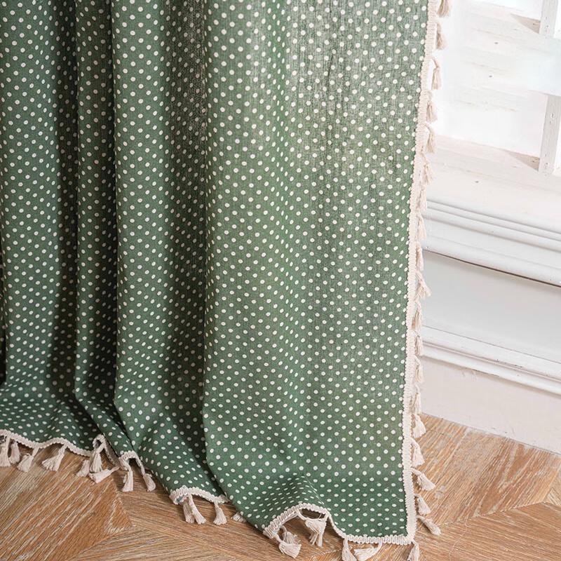 Vintage Cotton Linen Printed Semi-Blackout Curtain