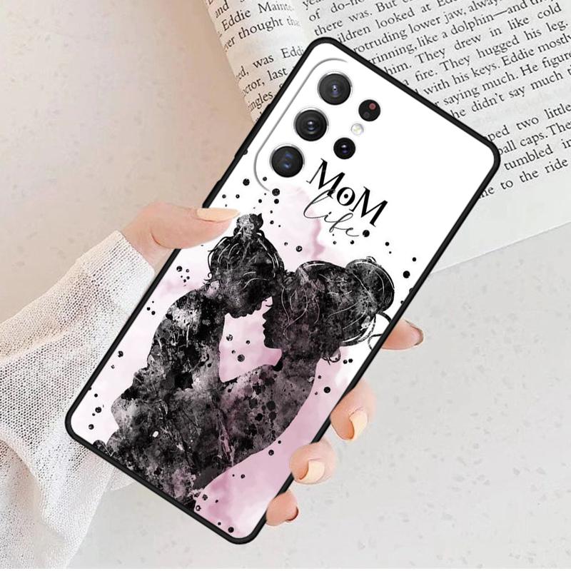 Baby Mom Girl Phone Case For Samsung Galaxy S25 S23 S30 S8 S21 S20 FE S24 S22 Note 10 20 Plus Lite Ultra