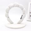 Women Headband Solid Color Elastic Puffy Sponge Lightweight Anti-slip Hair-fixed Regular Fit Bath Washing Face Hair Hoop Hair Accessories