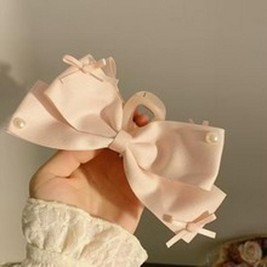 Fugitive Princess Satin Bow Hair Claw Clip - Elegant Updo Accessory