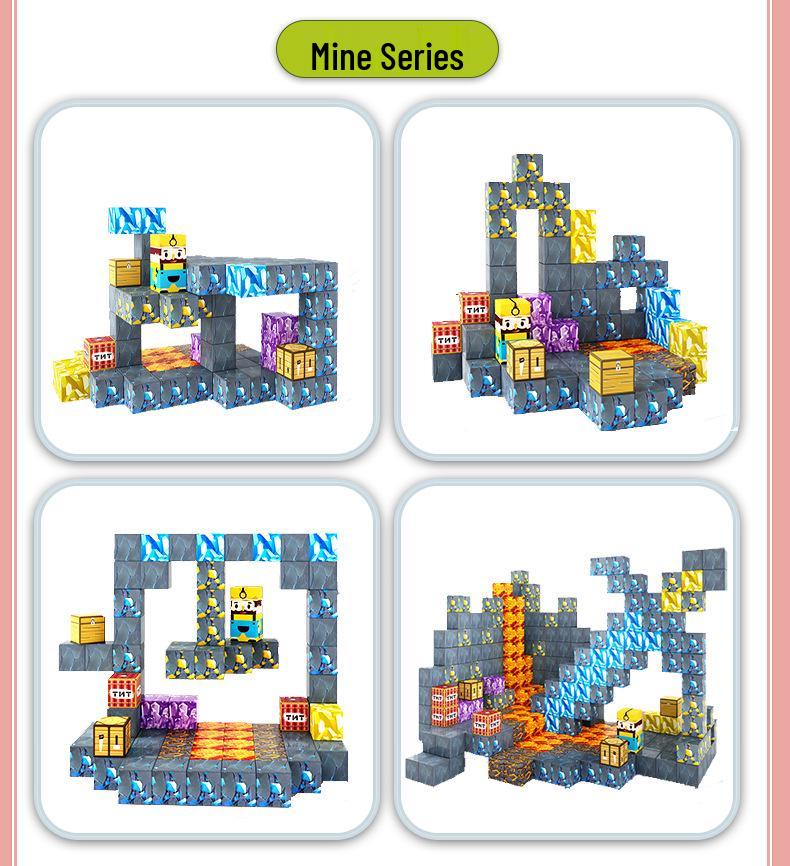 Mini Mario Scene Magnetic Building Blocks Set for Kids